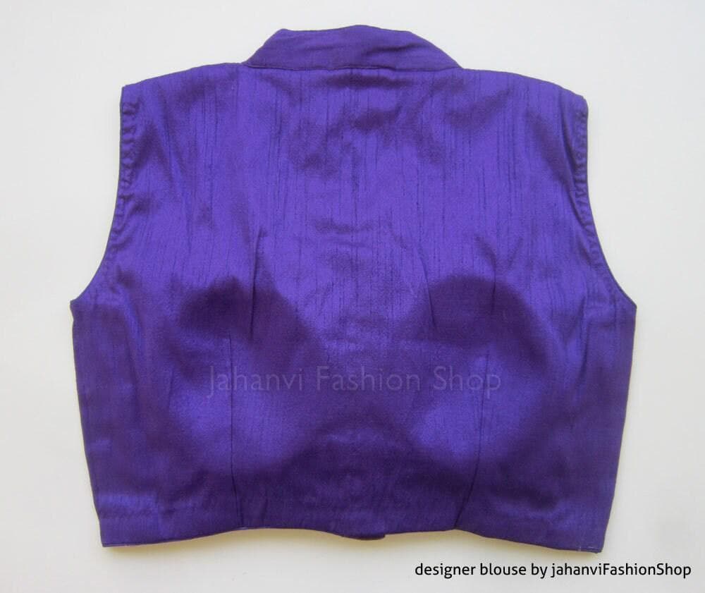 Purple Collar Professional Well Fitted, Modest, Casual Blouse: Comfortable Look
