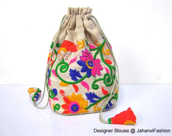 Bridesmaid Favor Pouch: Embroidered Wedding Lightweight Gift Bag