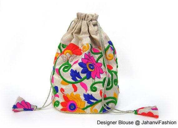 Bridesmaid Favor Pouch: Embroidered Wedding Lightweight Gift Bag