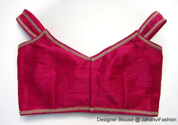 Saree Blouse: Off Shoulder, Princess Cut - Readymade, Comfortable Fit