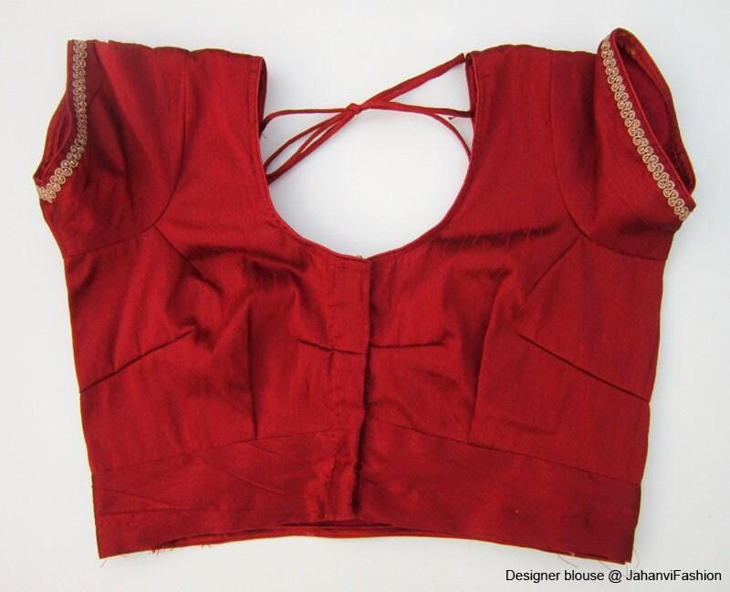 Bridal Saree Blouse, Soft Fabric, Front Open (Custom Size Available)