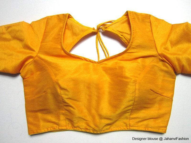 Backless Saree Blouse - Handmade with Double Tie Back