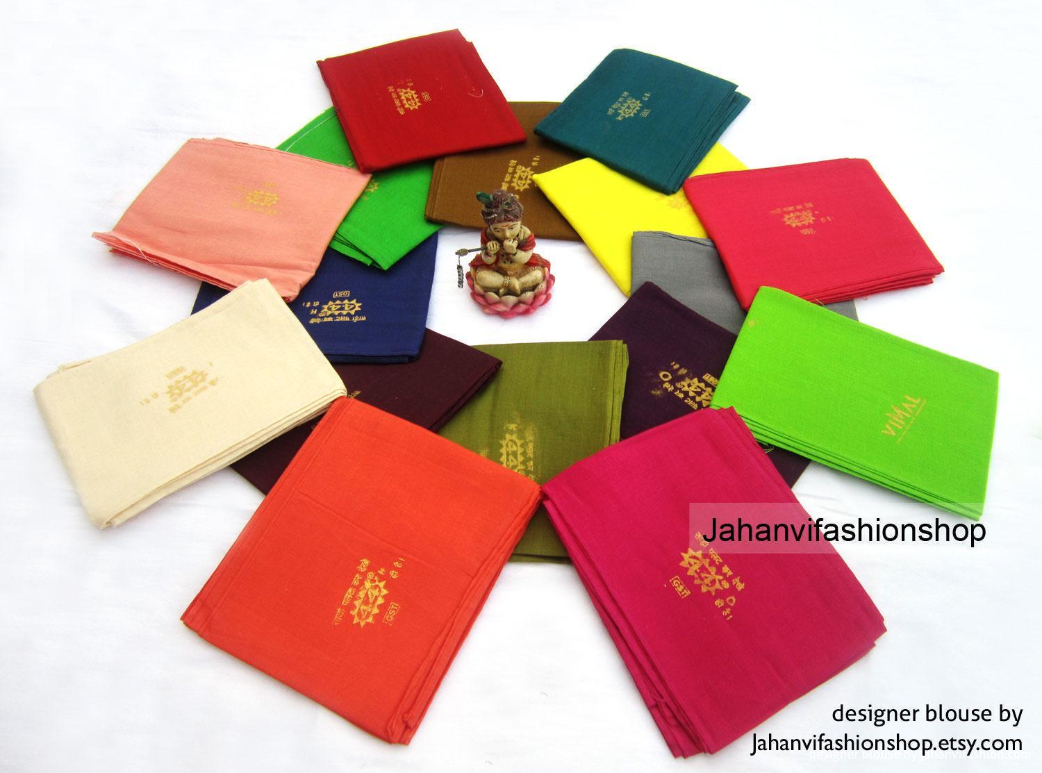 Assorted folded cotton saree falls with gold printed emblem