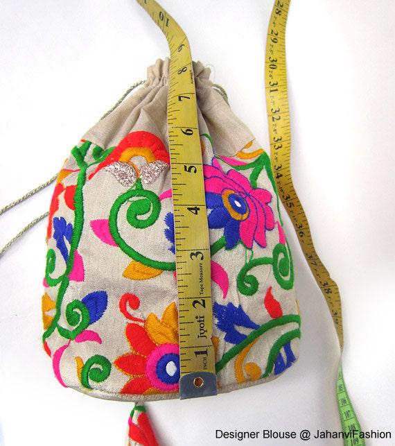 Bridesmaid Favor Pouch- Embroidered Wedding Lightweight Gift Bag