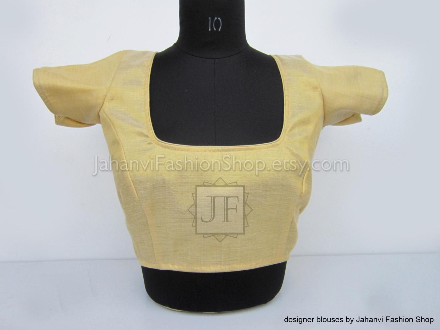Golden Shimmer Ready To Wear Saree Blouse Criss Cross Tie-Up Short Sleeves Designer Backless Party Wear Crop Top Premium Indian Readymade
