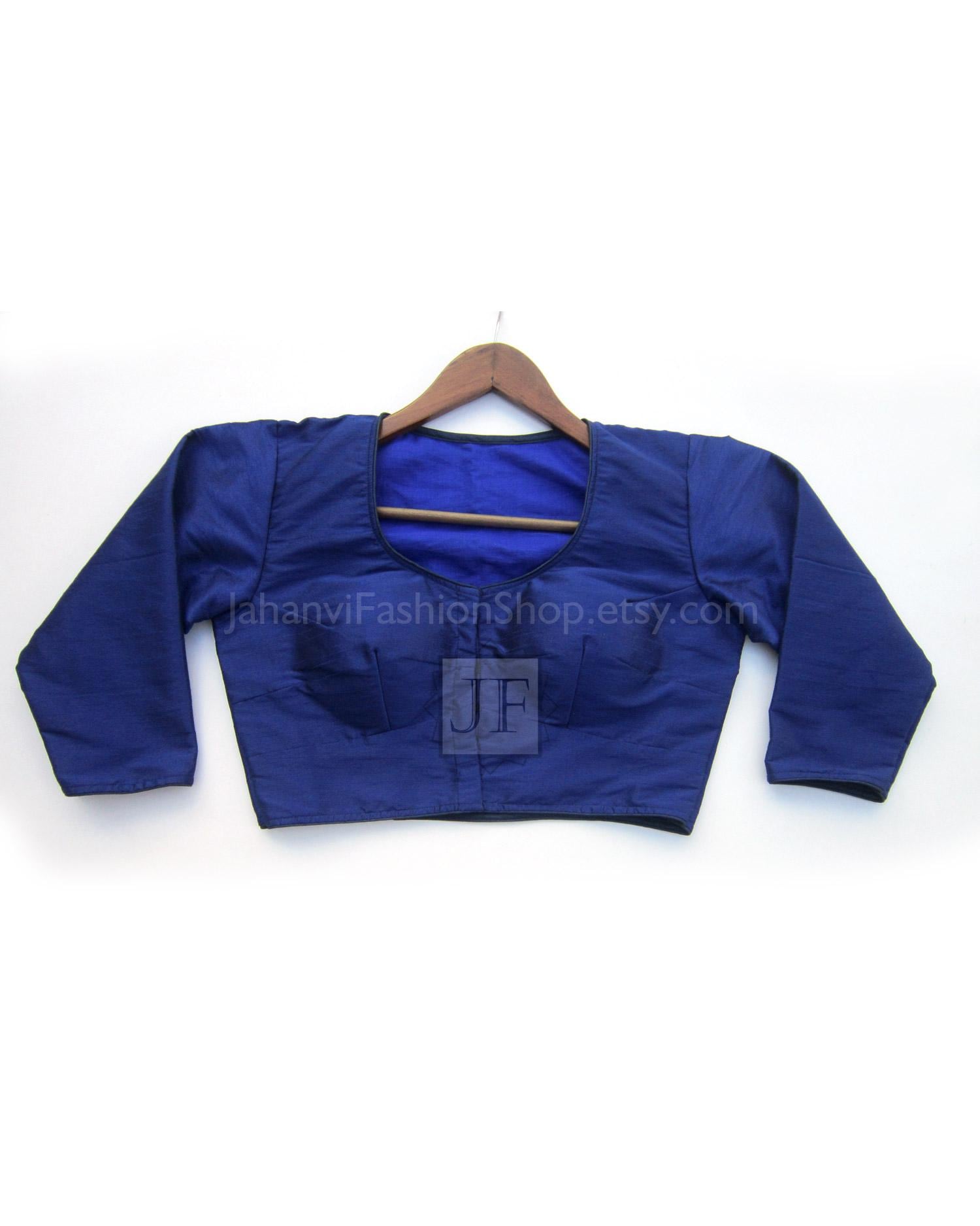 Round Neck, Sleeveless Saree Blouse: Soft Breathable Material