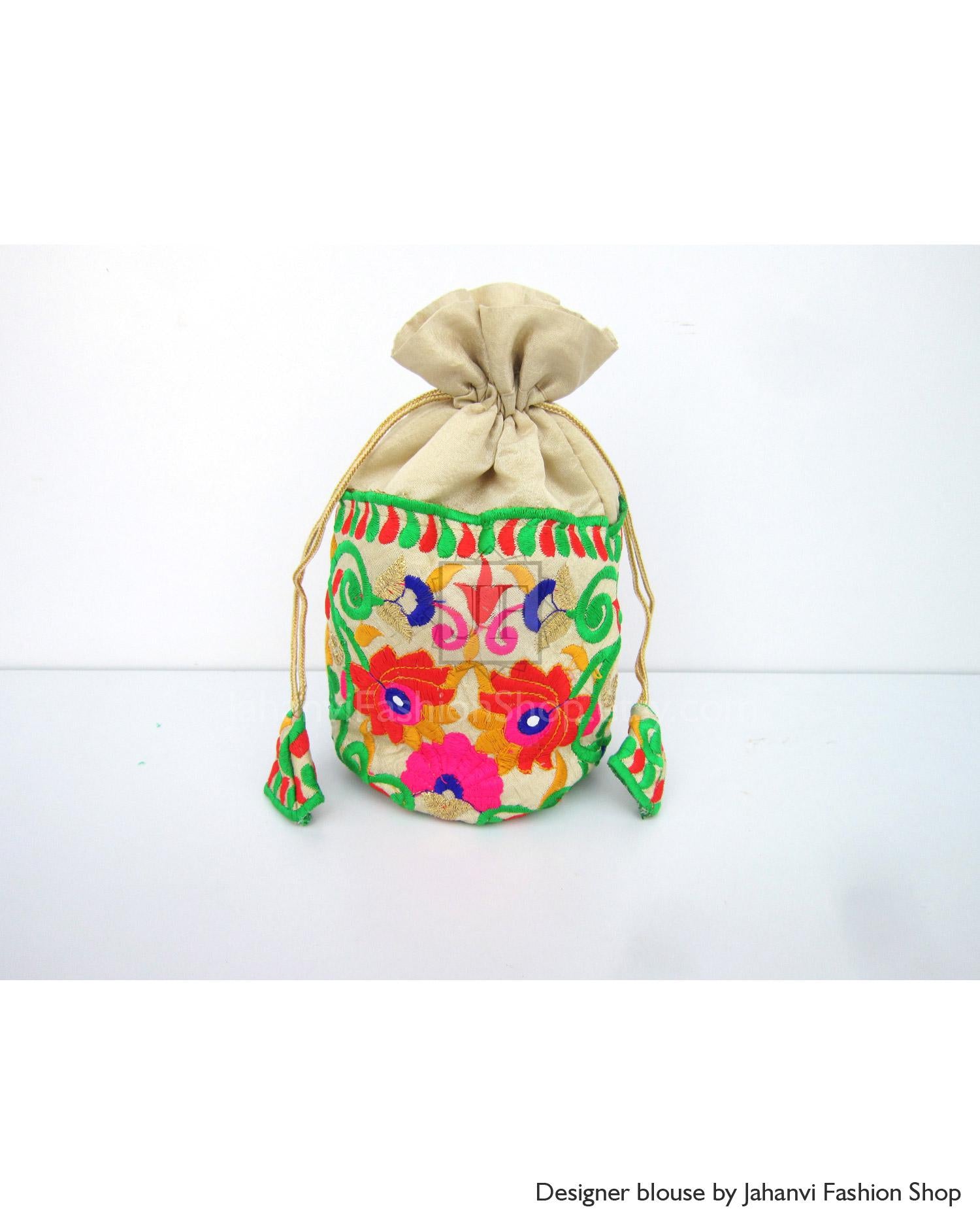 Bridesmaid Favor Pouch: Embroidered Wedding Lightweight Gift Bag