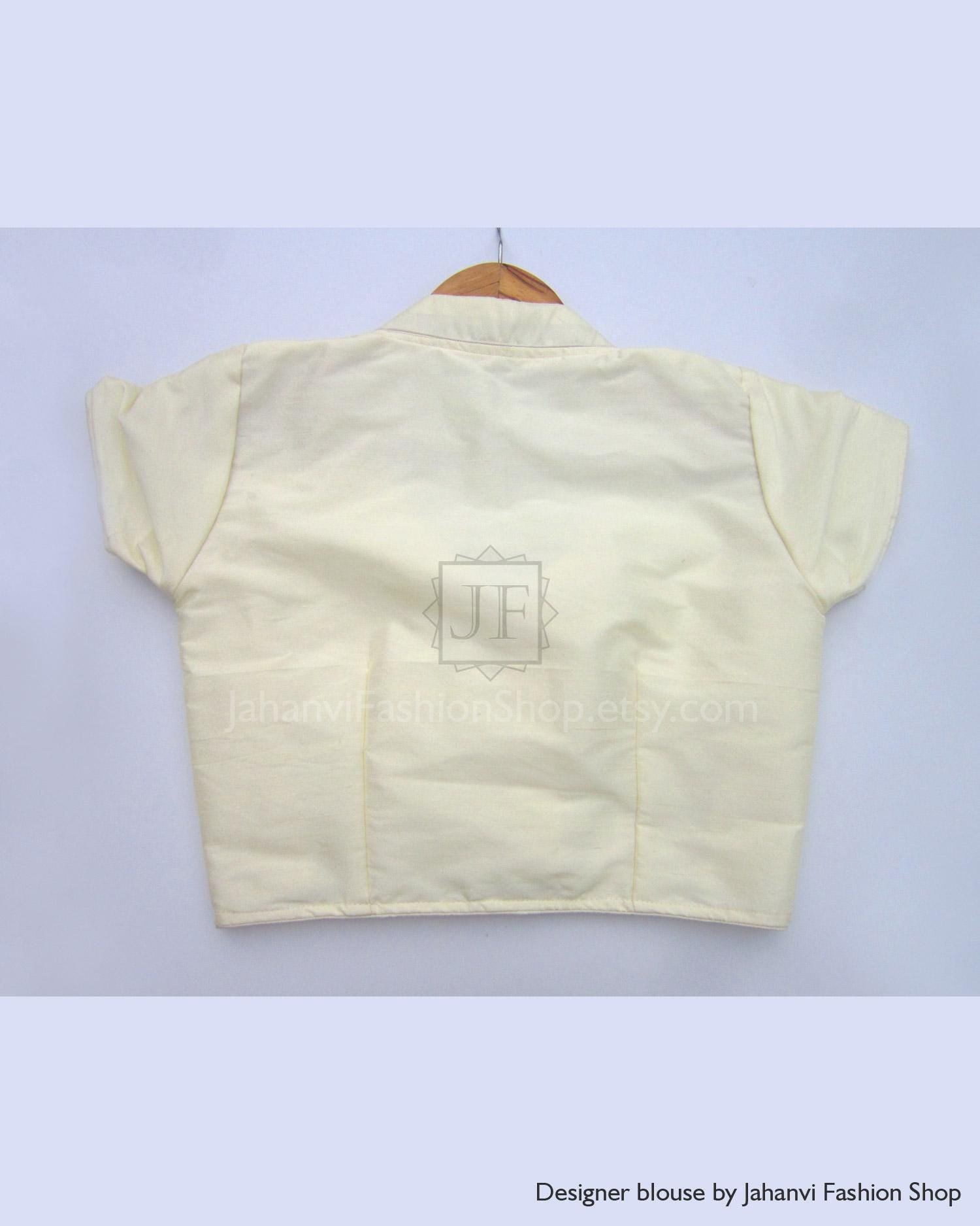 Saree Blouse: Collar Design, Princess Cut - Made to Order Fit