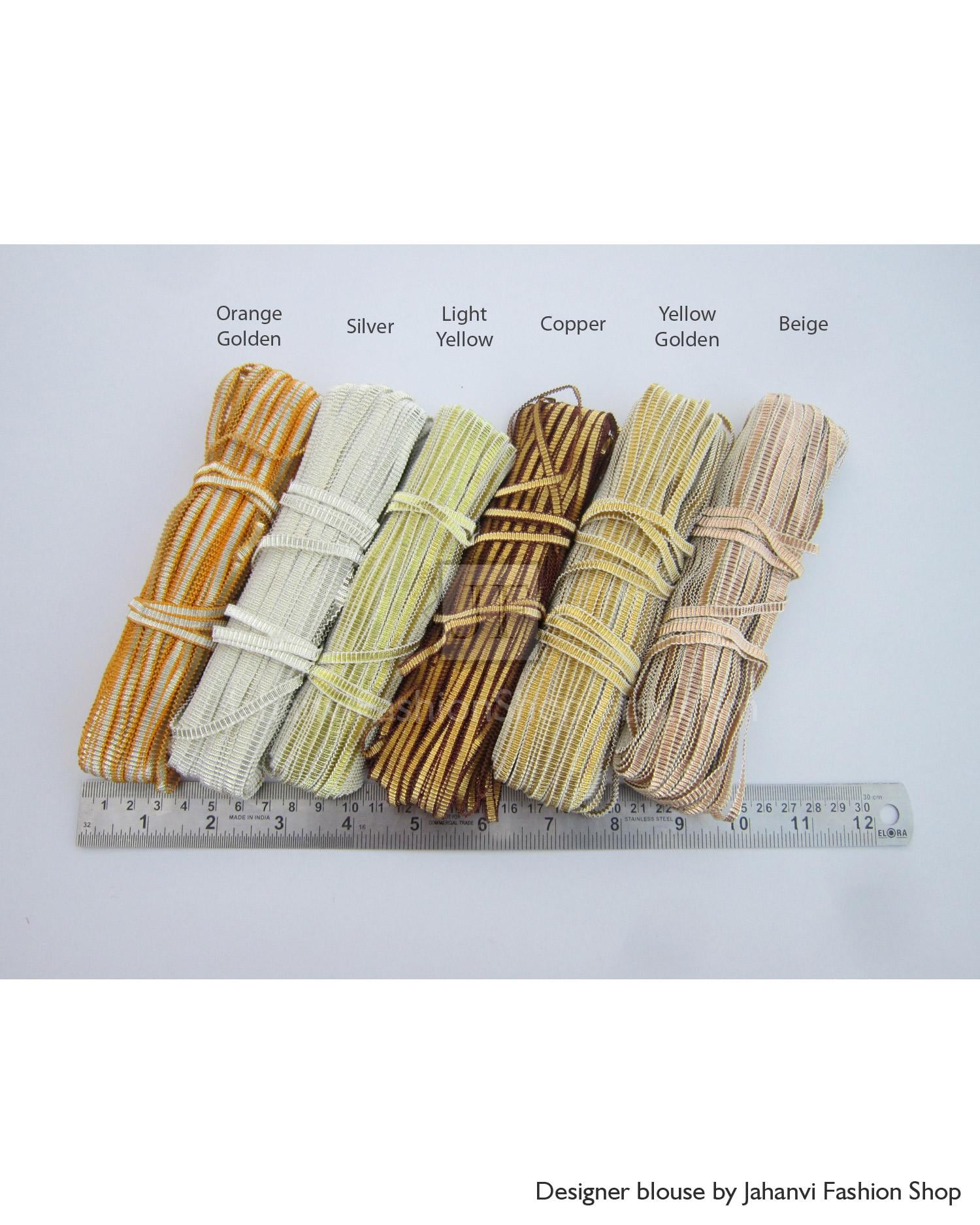 Gota Trim Indian Decorative Ribbon: Used for Home Decoration, Wall Hangings, Gift Wrapping