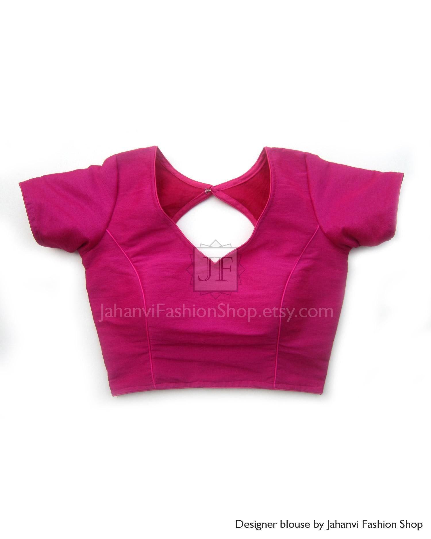Back Hole with Saree Blouse: Parry Wear, Wedding Custom Made Crop Top