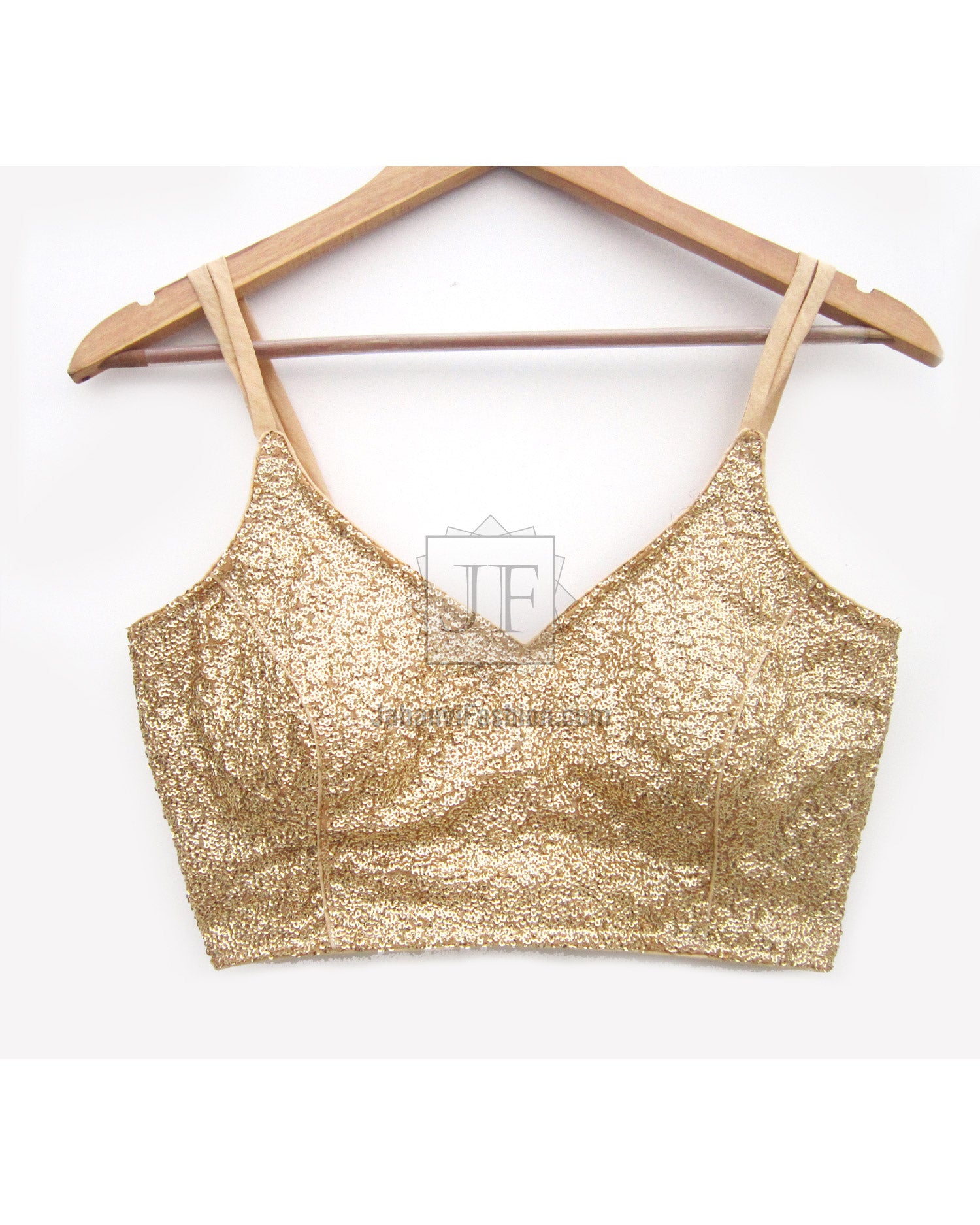 Elegant Spaghetti Strap Sarees Blouse, Glitter Handmade Party Wear Top f Women, Custom Made